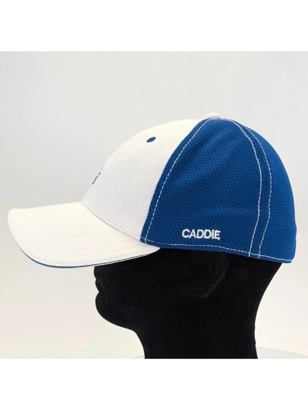Erin Hills Golf Cap White Blue Clover Embroidered Adjustable Caddie Hat - Picture 2 of 9
